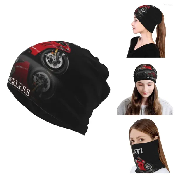 Berets motocicleta ducatis crânios gorros bonés bandana pescoço gaiter à prova de vento rosto cachecol capa mulheres homens headwear tubo balaclava