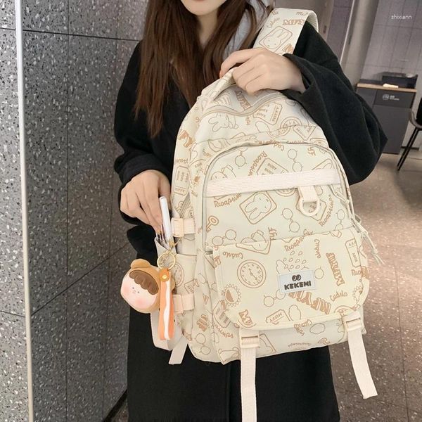 Рюкзак JOYPESSIE, милый модный школьный рюкзак для девочек-подростков Kawaii, школьный рюкзак для женщин, дорожный Mochila, холст, сумка для книг для мальчиков