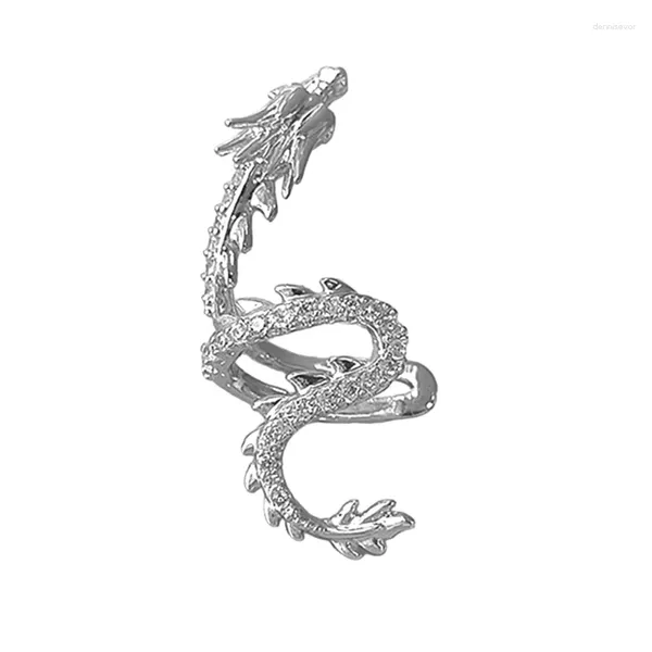 Orecchini posteriori Dragon Year Birthstone Ear Cuff Clip delicate Gioielli Borchie avvolgenti alla moda