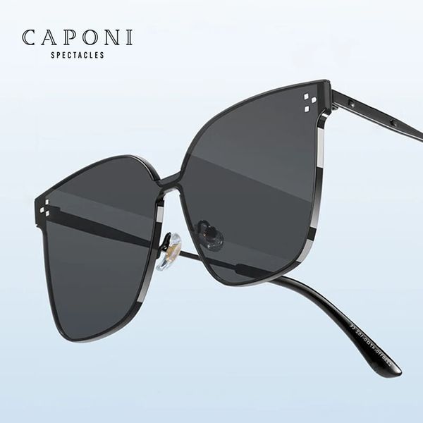 CAPONI MENS SUNGLASSES NYLON Modetrendlegierung Sonnenbrille 100% UV400 Schutz Original Marken Shades CP23011240403