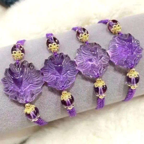 Strand Neunschwänziger Fuchs Explosionen Antik Naturrosa Kristall Neun Armband Amethyst Frische Super Fee Anpassung Prinzessin