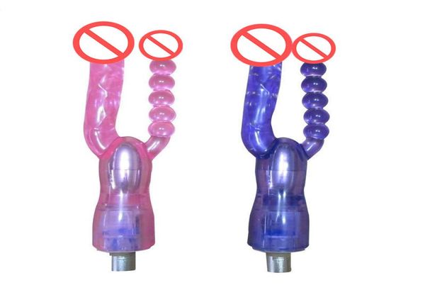 Accessori per macchine del sesso Doppia testa Dildo anale Masturbazione Clitoride Stimolare i giocattoli del sesso per le donne Prodotto adulto del pene5635523