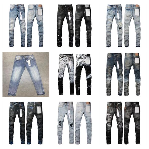 Designer-Jeans für Herren, lila Jeans, Denim-Hose, Herren, lila Jeans, Designer-Jeans, Herren-Hosen, gerades Design, Retro-Streetwear, LILA Markenjeans, Hose 28–40