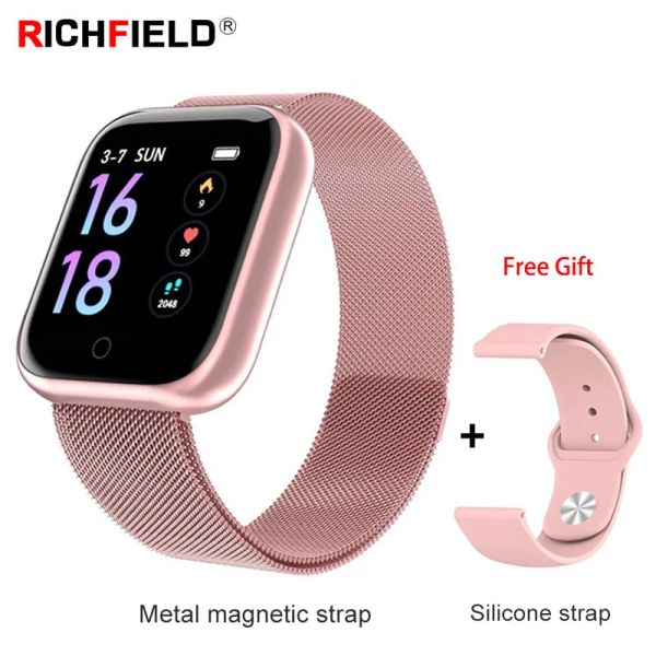 Orologi Bracciale intelligente Donna Cinturino magnetico Orologio per la pressione sanguigna Monitor del sonno Polsino impermeabile Tracker di attività fitness Banda intelligente