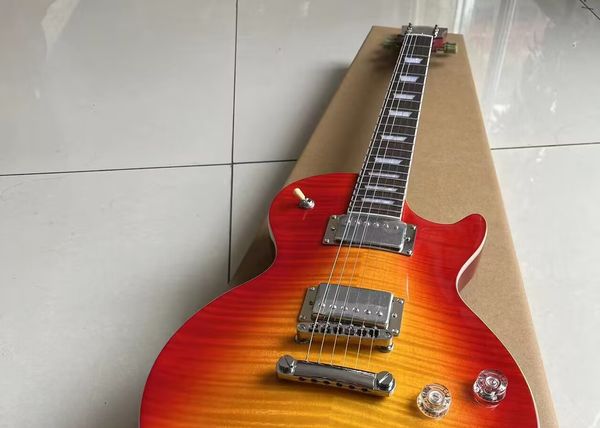 Custom shop 1959 Chitarra elettrica R9 Tiger Flame LP Chitarra elettrica standard LP Paul GVFDSFGBAD