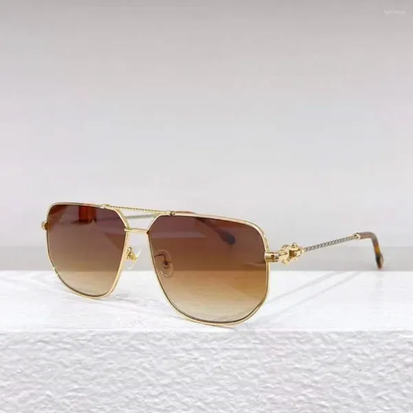 Sonnenbrille Luxus Vintage Mode Ultraleicht Reines Titan FG40013U Persönlichkeit Pilot Design Big Square Frauen Mann Eine Top Qualität