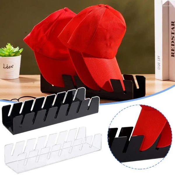 Stoccaggio da cucina Espositore per cappello da baseball Scaffale in acrilico Scaffale per pulizia salvaspazio Vetrina facile supporto Ca E4e1