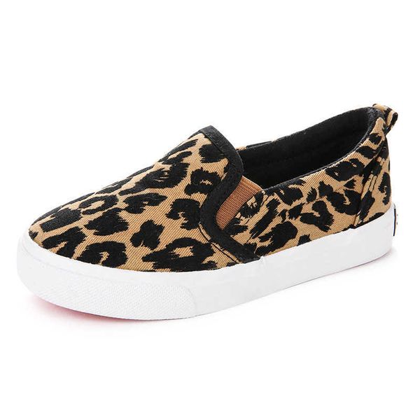 HBP Scarpe casual per bambini e ragazzi senza marca Scarpe di tela stampate leopardate Scarpe da ginnastica vulcanizzate comode e traspiranti per bambini Ragazzi Ragazze