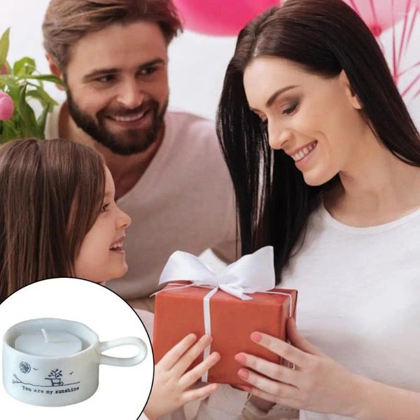 Portacandele Supporto elegante Tazza da tè decorativa resistente al calore portatile con manico Decorazione da tavolo Buono