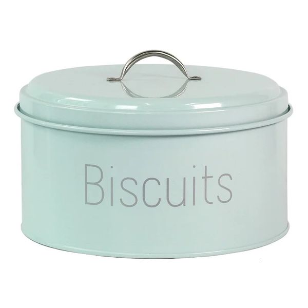 Lata 21,5 cm X 21,5 cm X 14,5 cm Metal Fresco Mais Elegante Creme Antigo com Alça Armazenamento de Biscoitos Frasco de Biscoitos Estilo Vintage 240307