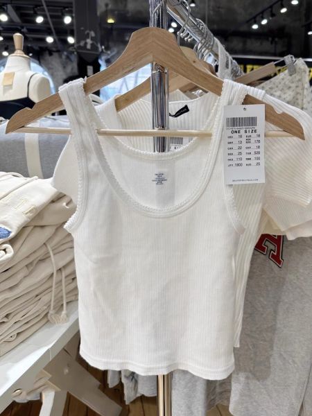 Tops de renda doce com nervuras regata feminina verão vintage algodão branco fino sem mangas coletes casual harajuku básico y2k topo de colheita 2023