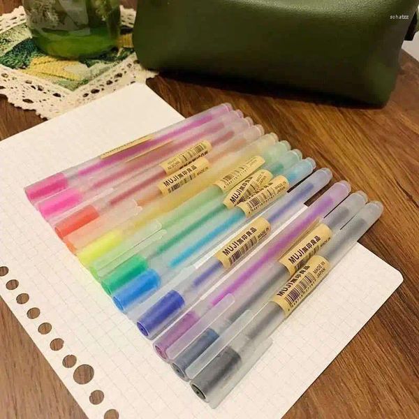 Eski model çekme kapağı nötr kalem Baskı iyi ürün jel mürekkep rengi 10 renk öğrenci kırtasiye sınavı