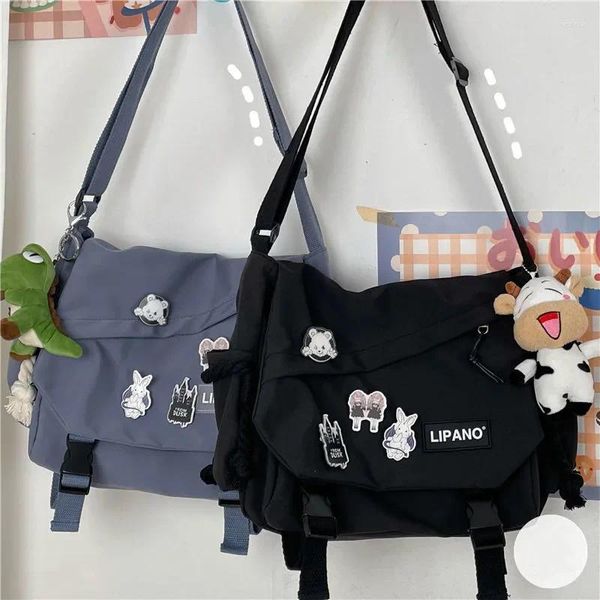 Bolsas de ombro para mulheres bolsa crossbody vento coreano harajuku retro workwear grande capacidade à prova dwaterproof água adolescente estudante