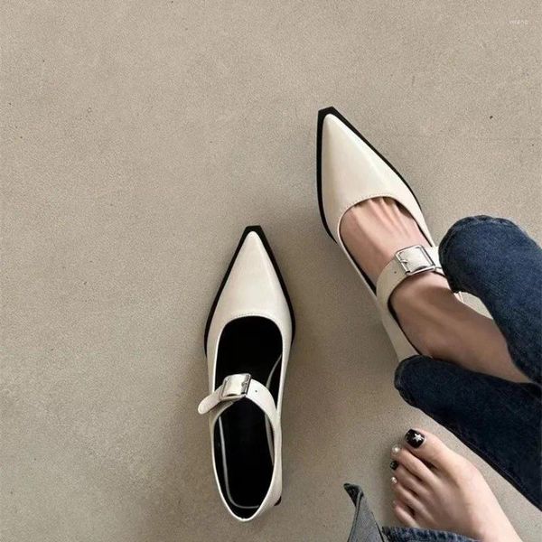 Kleid Damen 215 Pumps Schuhe Slingback Gothic Chunky Heels Rivet Street Style Mittlerer Absatz Punk Vintage Casual Sandalen Frühling Sommer 2024 84268