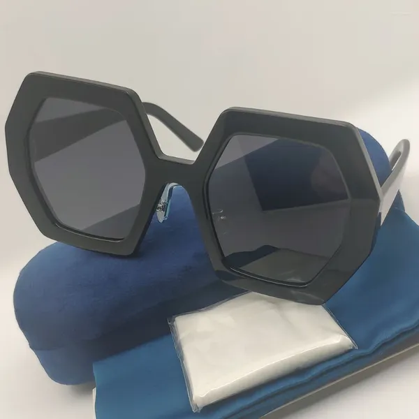 Occhiali da sole 2024 Fashion Square Nero Poligono Acetato Femminile Per Le Donne Tartaruga Ragazza Delle Signore Del Progettista di Marca Occhiali Da Sole UV400