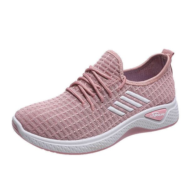 HBP Non-Brand Damen Frühling und Sommer gewebte lässige atmungsaktive Mesh-Mädchen-Sportlaufschuhe-Sneaker