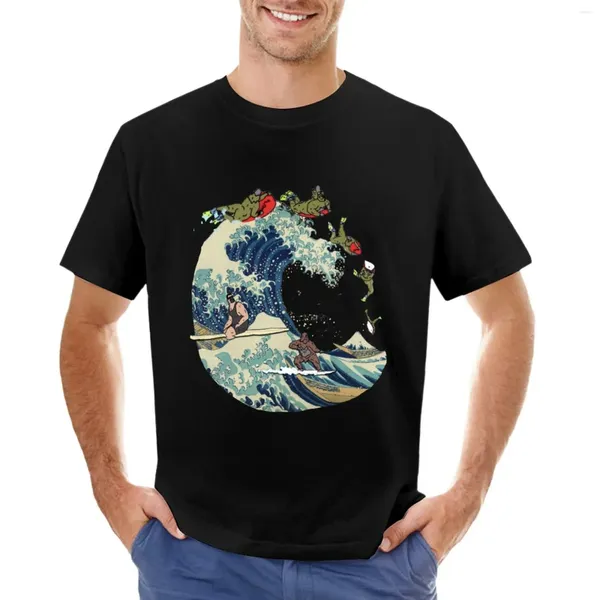 Regatas masculinas Great Wave Of Browntown Camiseta Gráficos Roupas de verão Camisas de suor vintage masculinas