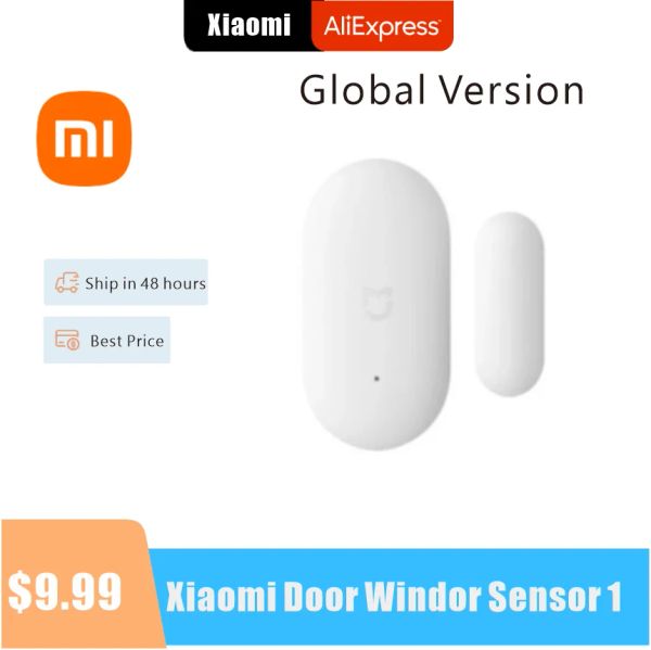 Controlla 2021 globale Xiaomi Mijia sensore per porte e finestre mini intelligente formato tascabile luci automatiche per la casa intelligente per la sicurezza dell'app MIhome