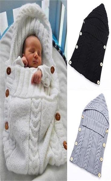 Carino neonato coperta infantile lavorato a maglia all'uncinetto con cappuccio Swaddle Wrap sacco a pelo Y20100942262058626584