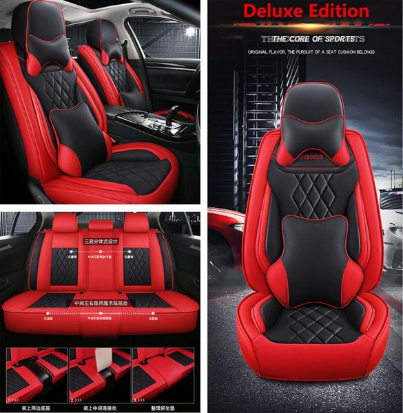 Чехол на автомобильное сиденье Deluxe Full Surround из искусственной кожи, полный комплект для внутренних аксессуаров2601221