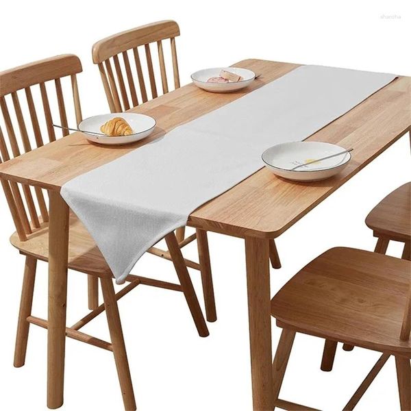 Tischdecke Thermosublimation Läufer Dekorieren Gitter Kleben Home Dining Leinen Baumwolle Flagge Tischset Weiße Ornamente