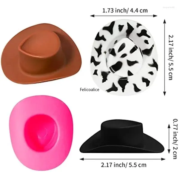 Dekorative Figuren 8/10/20 Stück Mini Cowboy Netter Narr Hut Ornament Kleiner Clown Für Kinder Spielzeug Geschenk Puppe DIY Schmuck Zubehör