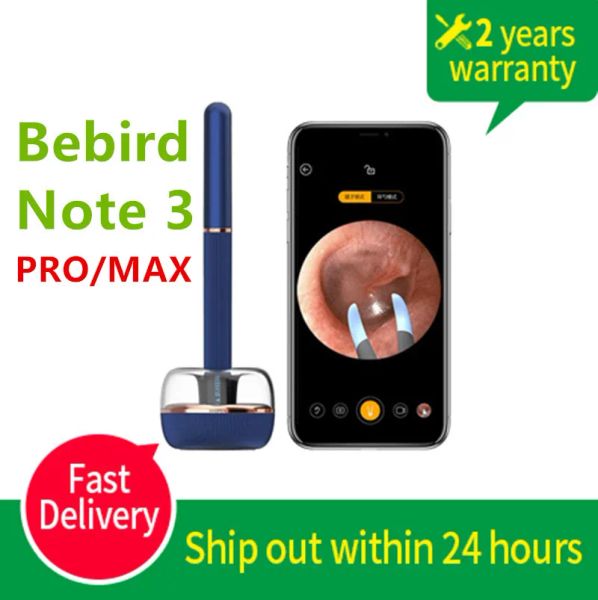 Controllo Bebird Note 3 PRO/MAX Smart Visual Endoscopio Ear Stick Pick 1000W Pulizia dell'orecchio Mini macchina fotografica Otoscopio Periscopio Strumento di selezione dell'orecchio