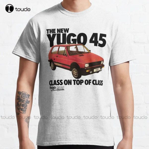 Camisetas Yugo 45 Carro Zastava Yugo Iugoslávia Clássico Camiseta Personalizada Aldult Adolescente Unissex Impressão Digital Camisetas Presente Personalizado Xs5Xl