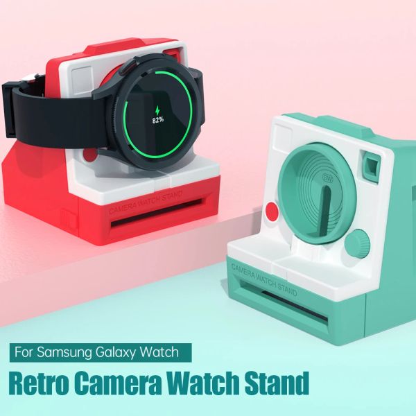 Kılıflar Sikai Slicone Case Kablosuz Şarj Cihazı Samsung Galaxy Stand 4 44mm 40m 46mm 46mm Samsung Watch 4 Active 2