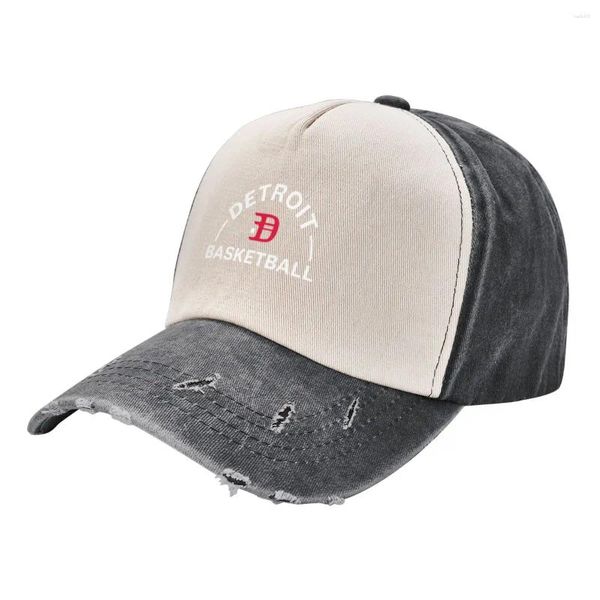 Ballkappen Detroit Basketball Badge (weiß/rot) Baseballmütze Geburtstagsmütze Marke Mann für Damen