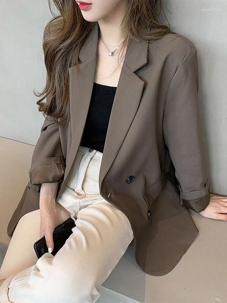 Ternos femininos unxx 2024 outono inverno chegadas high-end tweed blazer para mulheres pequenas com aparência casual sentimento senhora do escritório terno