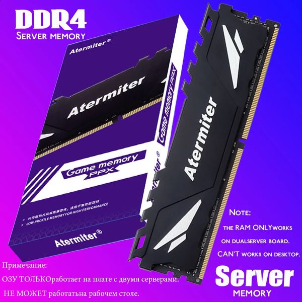 Atermite DDR4 Ram 8GB 4GB 16GB 32GB PC4 213Hz OU 2400MHz 2666MHZ 2400 ou 2133 2666 3200 ECC REG Memória de servidor 4G 16G 8G 240314