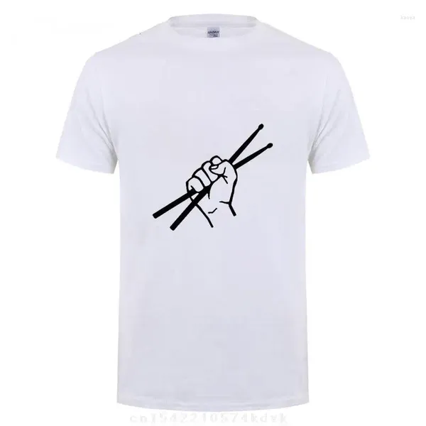 T-shirt da uomo 2024 stile estivo tamburo batterista camicia per uomo cotone taglie forti maglietta manica corta percussione divertenti regali di compleanno T-shirt