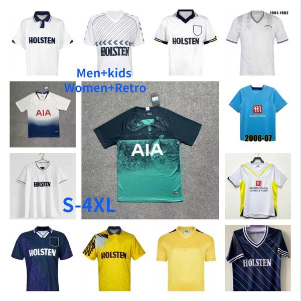 1982 Retro Soccer Jersey Classic Spurs Klinsmann Gascoigne Anderton Sheringham 83 84 90 91 94 95 98 98 99 06 07 08 09 Lineker Ferdinand Ginola Tottenhames Shirt vintage