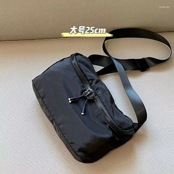Tasche Lässige Sportliche Designer-Handtaschen Für Frauen 2024 Mädchen Solid Black Telefon Schulter Geldbörsen Stil Messenger Nylon Umhängetaschen