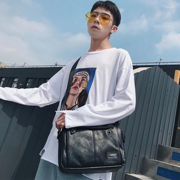 Omuz çantaları Deri Messenger Çanta Erkekler İçin Çantalar Küçük Erkek Crossbody Modis Bolso Hombre Pochette Su Geçirmez Sacoche Homme