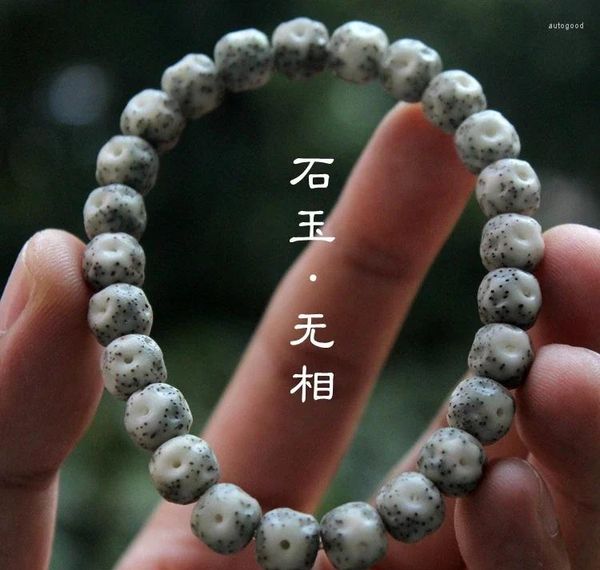 Strand Faz Yıldız Moon Stone Jade Malzeme Bodhi Orijinal Ekoloji Geri Dönmeyen Buda Boncuk Tek Yüzük El İp Kolye Erkekler
