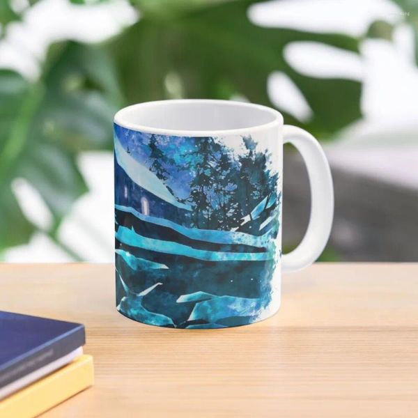 Canecas A caneca de café longa e escura xícaras de cerâmica criativa para chá