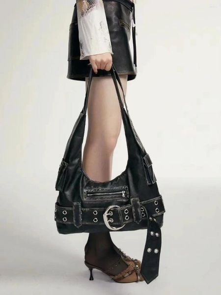 Сумки-шопперы Hobo для женщин, тренд 2024 Y2K Techwear, сумка через плечо, женская сумка через плечо, роскошный корейский дизайнер