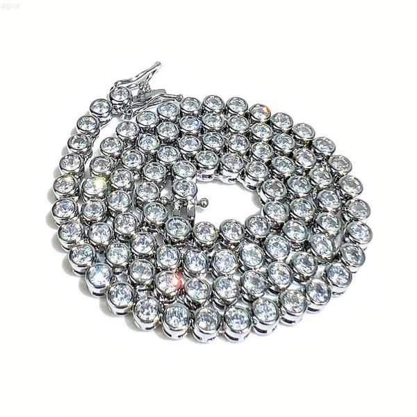 Fábrica atacado preço mais barato 3mm 4mm 5mm zircon tênis corrente feminina cz colar zircônia cúbica diamante 925 jóias de prata