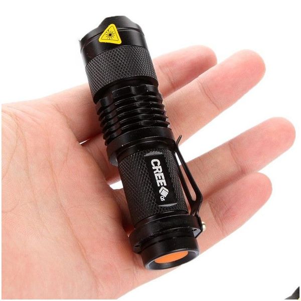 Lazer Pointer Toptan 7W 300lm SK-68 ODES Mini Q5 LED Fenerti Meşale Taktik Lamba Ayarlanabilir Focus Zoomable Işık Dam Dh792