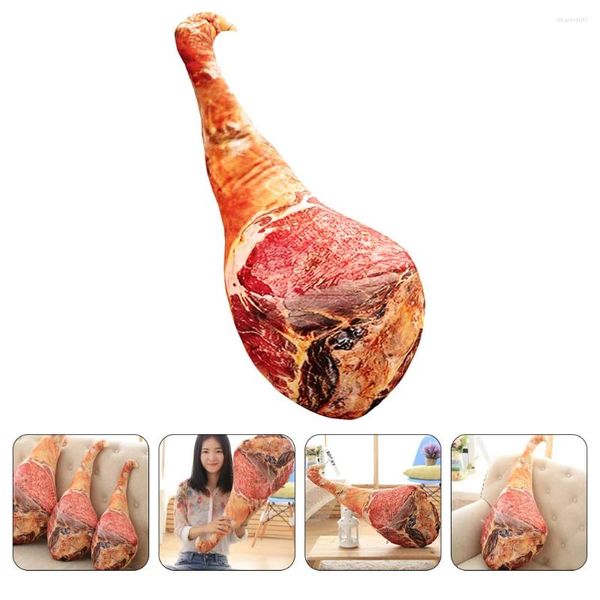 Cuscino di peluche natalizio prosciutto decorativo cibo regali Imbottitura giocattolo: cotone PP divertente S