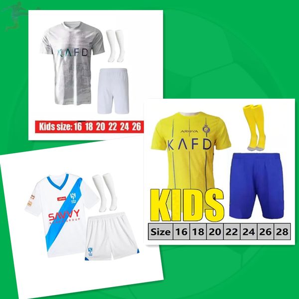 23/24 NEYMAR JR AlS Nassr FC Ronaldo Fußballtrikots Herren KitAl Hilal Saudi-Uniform CR7 Jungen Fußballtrikot MANE Fans KIDS Trikot 2023 SERGEJ Saudi-Arabien KIDS