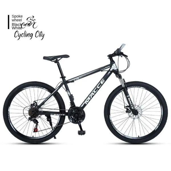 Bicicleta ciclismo de bicicleta de bicicleta de montanha de 26 polegadas de bicicleta adulta para adultos de 24 polegadas Discos de disco duplo aluno de velocidade variável shockabsorbing bicicleta