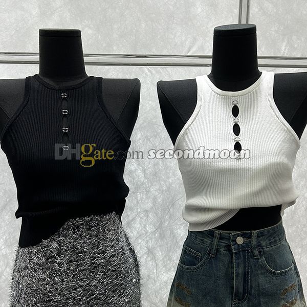 Sexy Hohl Tanks Top Frauen Strass Buchstaben Weste Frühling Sommer Sport Tops Designer Westen