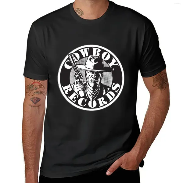 Canotte da uomo Cowboy Records (logo in bianco e nero) T-shirt Magliette personalizzate Camicetta da uomo