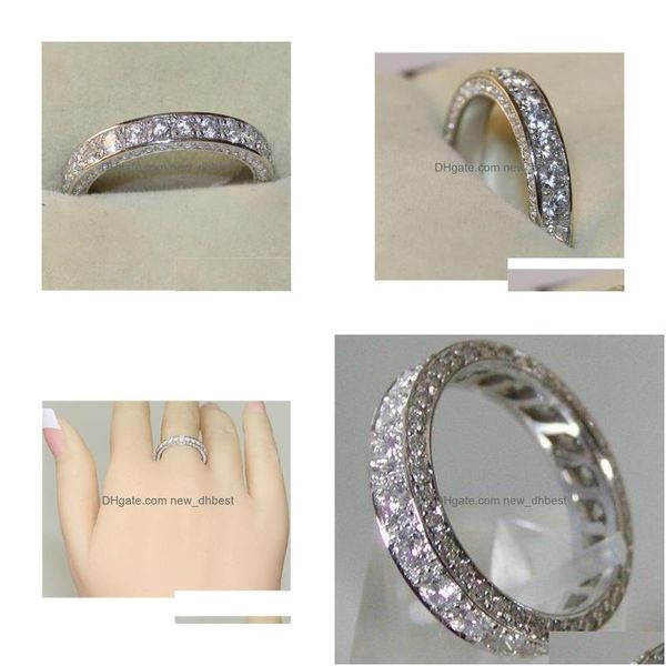 Solitaire Ring Rings 925 Bayanlar Moda Aşk Parmak Takı Sterling Sier Engagement Band Kadınlar İçin Y04203176701 DROP TESLİM