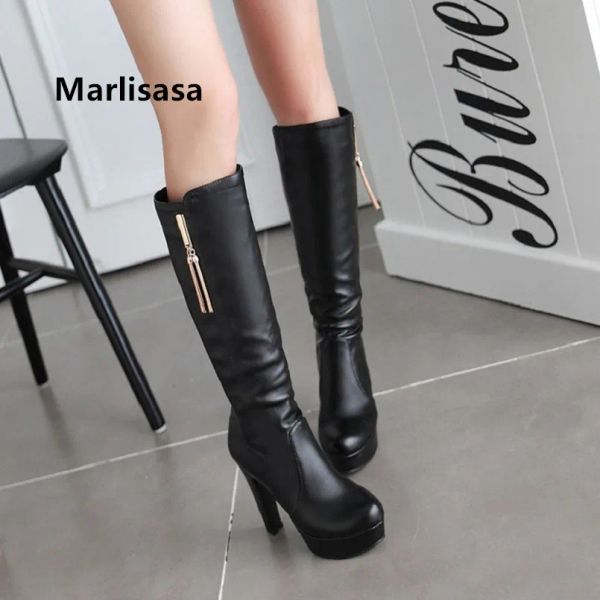 Сапоги Ladies Fashion Sweet Black Long Boots Женщины милые удобные осенние белые сапоги зимние ботинки Frauen Stiefel G2311