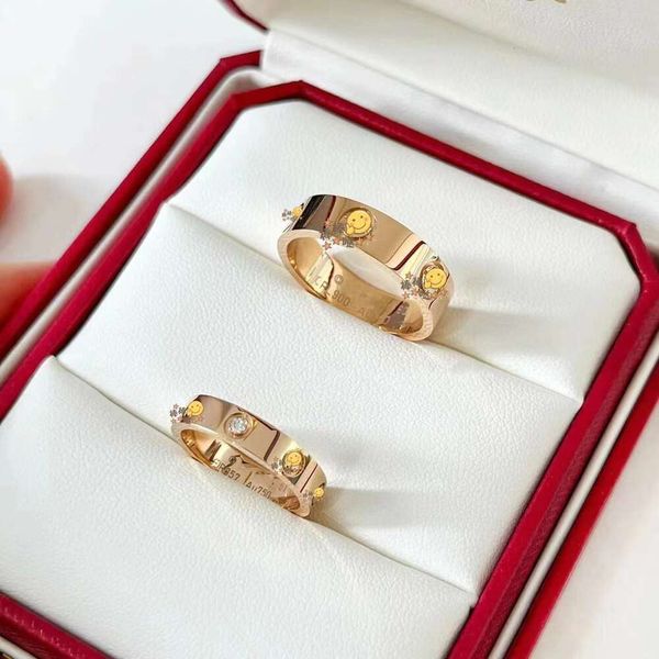 anelli carter a vite chiodo classico anello d'amore spesso pattern oro a vite war wide stretto diamante tre t6mv completo