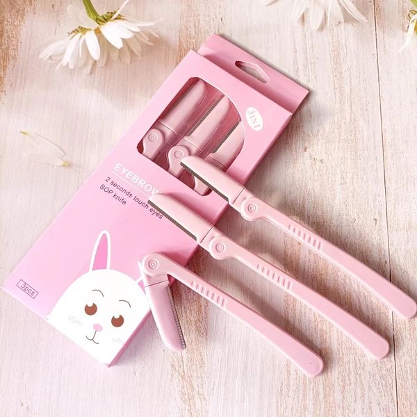 2024 Frauen Gesichtspflege Haarentfernung Werkzeug Make -up Rasierer Messer Augenbrauen Trimmer sichere Rasierrezoren (3pcs/Los) 1. Gesichtspflege -Haarentfernung für